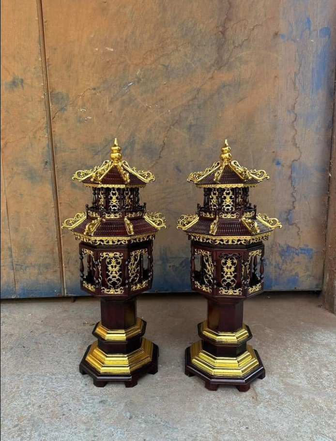 Đèn Thờ Tháp Văn Xương Gỗ Hương